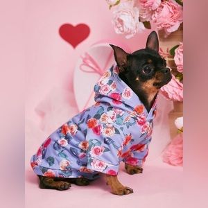 🔥HP🔥 FLORAL DOG HOODIE - SMALL